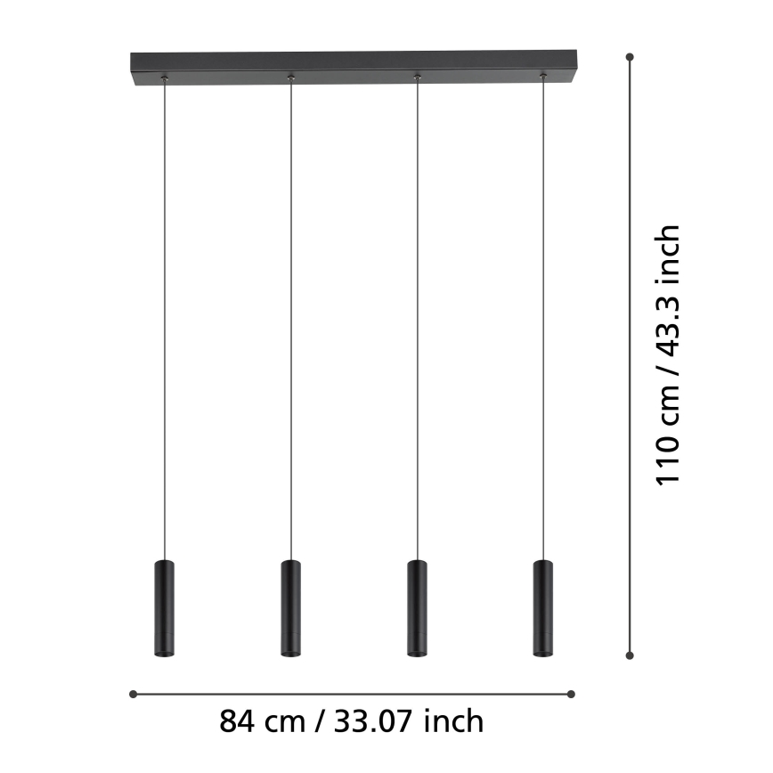 Eglo - Lampadario a sospensione con filo LED dimmerabile 4xLED/5,4W/230V