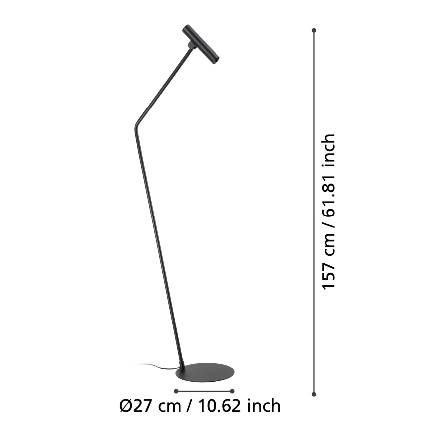 Eglo - Lampada LED da terra LED/5W/230V 3000K nero
