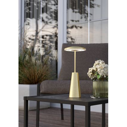 Eglo - Dimmbare LED-Außenleuchte mit Touch-Funktion LED/2,8W/5V 2400K/3000K/4000K 5200 mAh IP54 golden