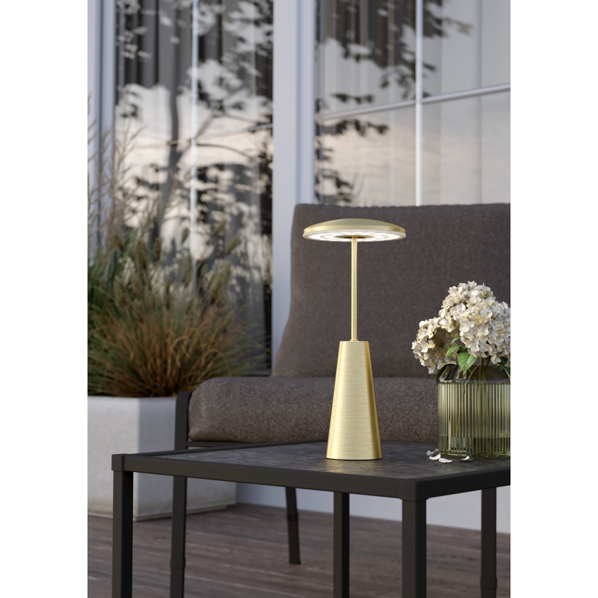 Eglo - Dimmbare LED-Außenleuchte mit Touch-Funktion LED/2,8W/5V 2400K/3000K/4000K 5200 mAh IP54 golden