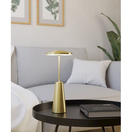 Eglo - Dimmbare LED-Außenleuchte mit Touch-Funktion LED/2,8W/5V 2400K/3000K/4000K 5200 mAh IP54 golden