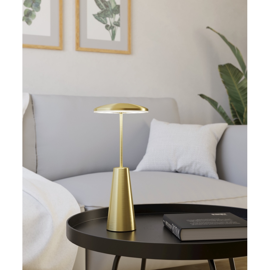 Eglo - Lampe d'extérieur tactile à intensité variable LED/2,8W/5V 2400K/3000K/4000K 5200 mAh IP54 doré