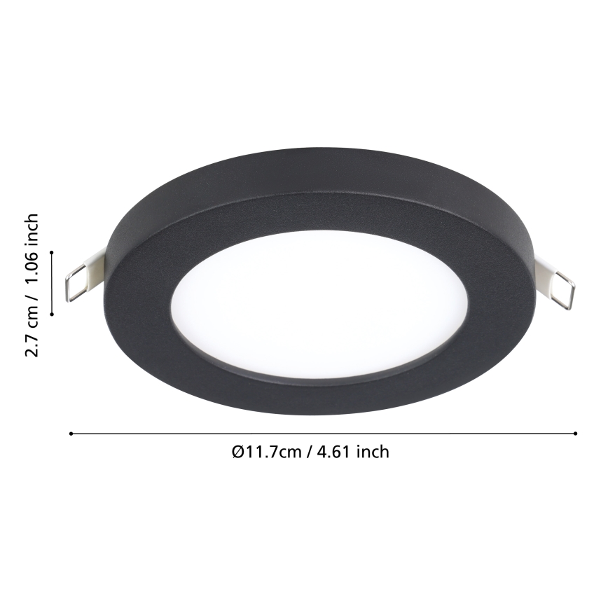 Eglo - Luminaire encastrable LED/5,5W/230V 3000K noir