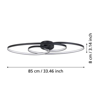 Eglo - Plafonnier LED dimmable 38W/230V