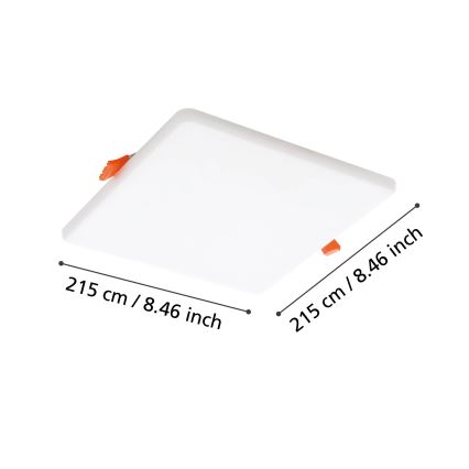 Eglo - Luminaire encastrable salle de bain LED/18W/230V 21,5x21,5 cm IP65