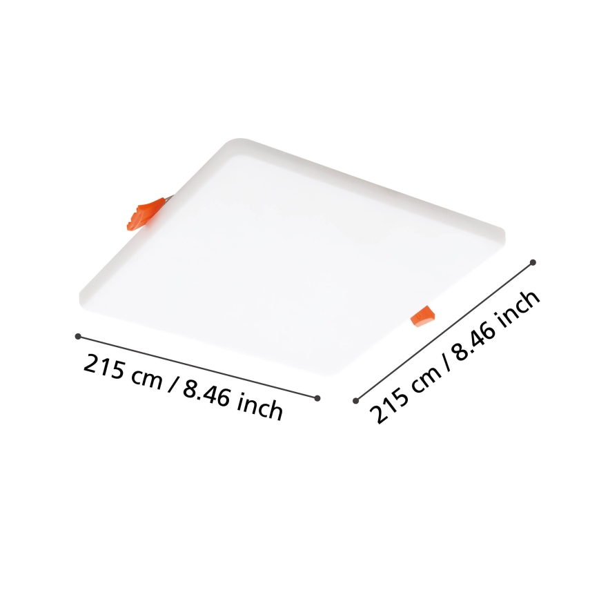 Eglo - Luminaire encastrable salle de bain LED/18W/230V 21,5x21,5 cm IP65
