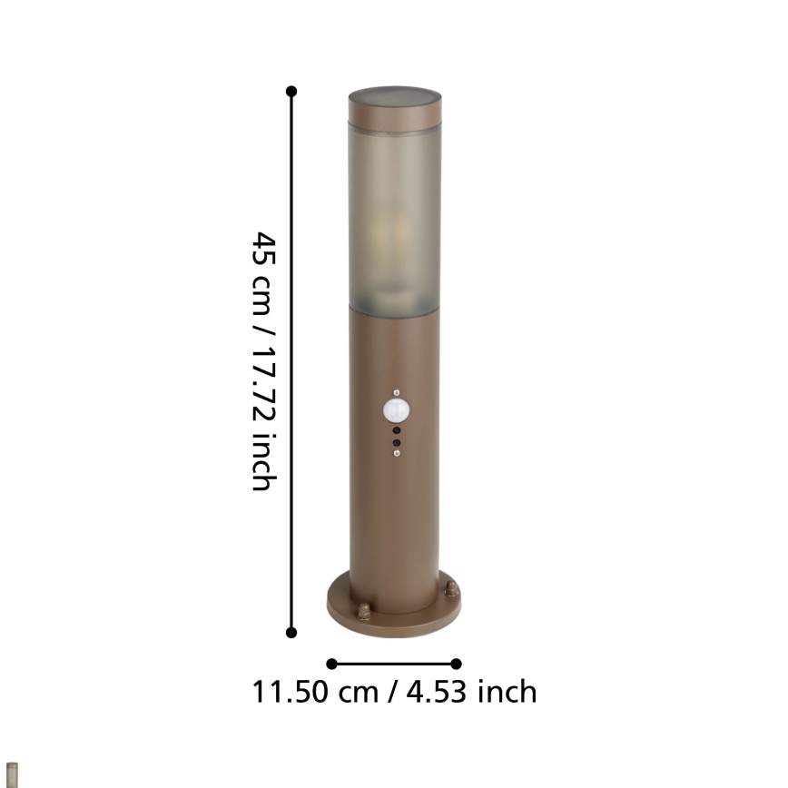 Eglo - Lampada da esterno con sensore 1xE27/15W/230V 45 cm IP44