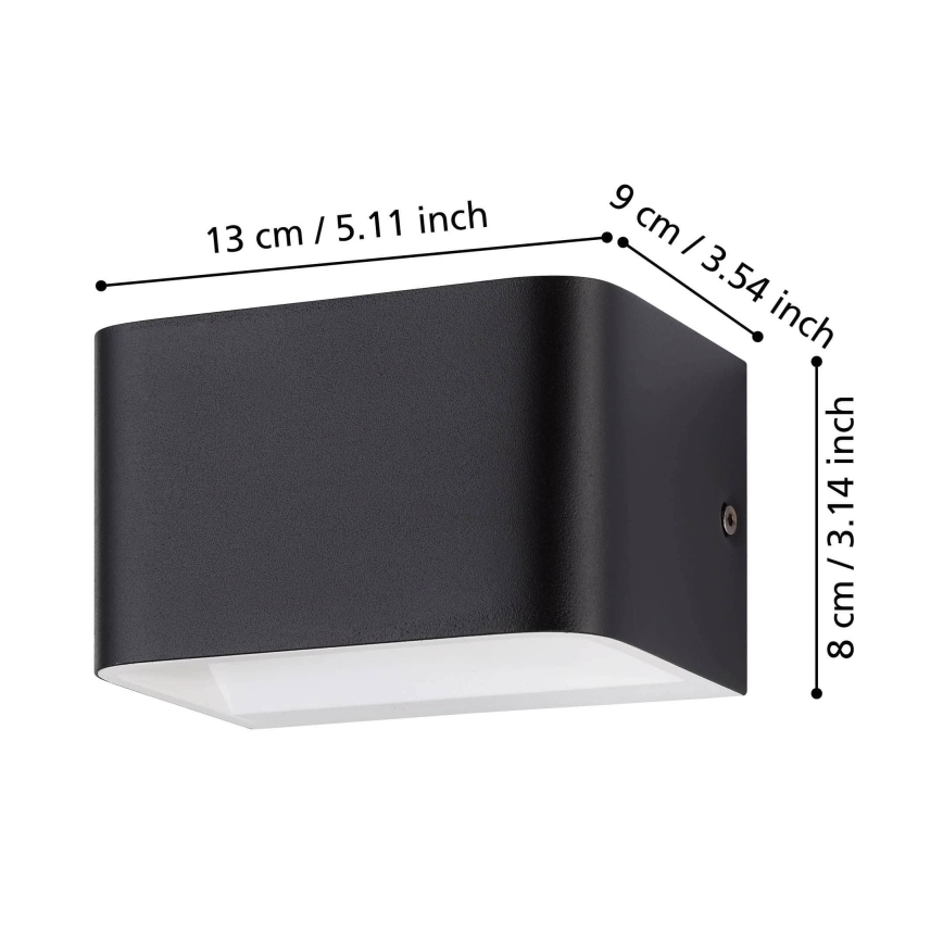 Eglo - Applique a LED LED/6W/230V 3000K nero
