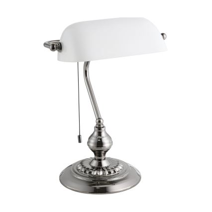 Eglo - Lampe de table 1xE27/60W/230V blanc/chrome brillant