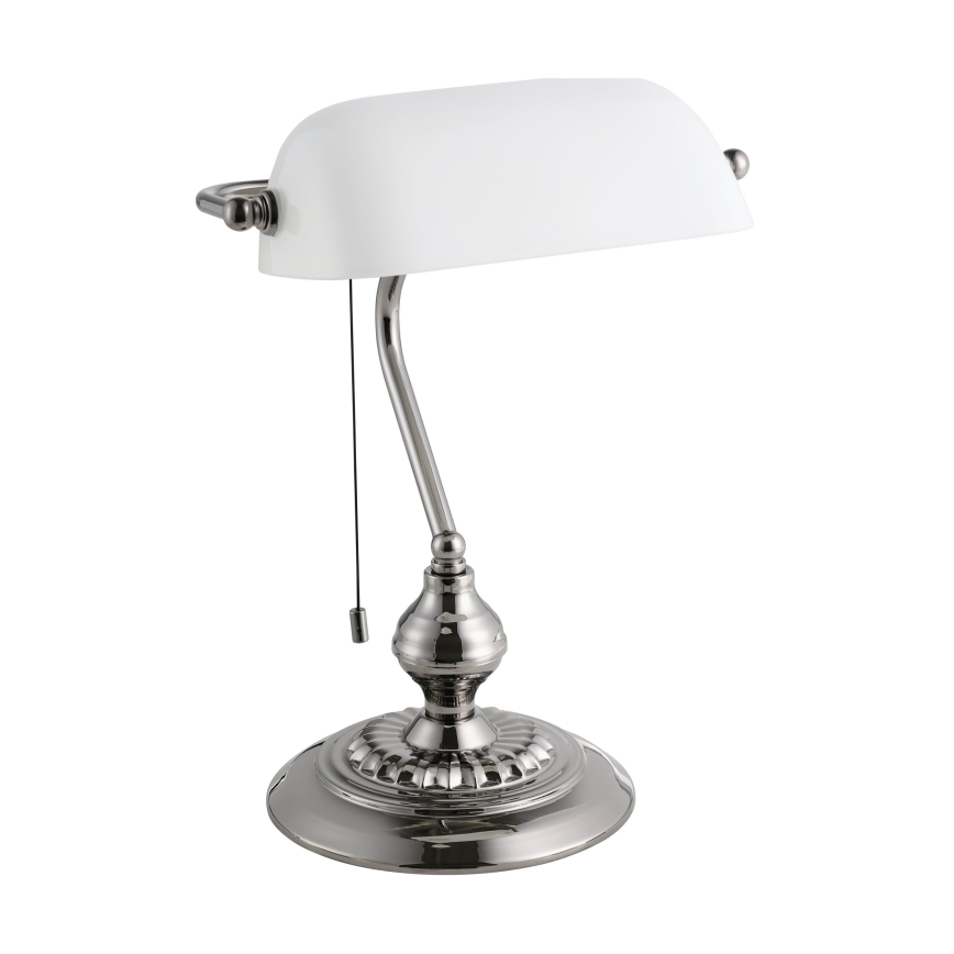 Eglo - Lampe de table 1xE27/60W/230V blanc/chrome brillant