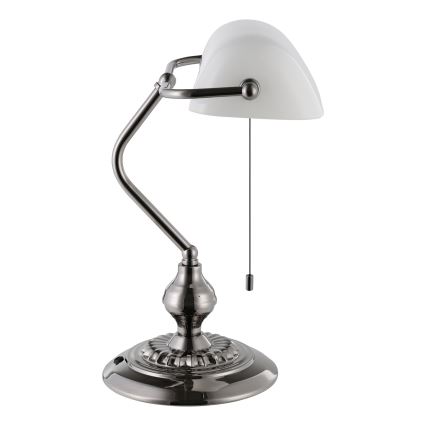 Eglo - Lampe de table 1xE27/60W/230V blanc/chrome brillant