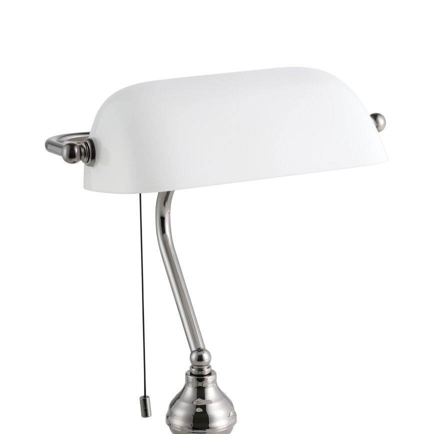 Eglo - Lampe de table 1xE27/60W/230V blanc/chrome brillant