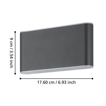 Eglo - Applique murale extérieure 2xLED/5,8W/230V IP65