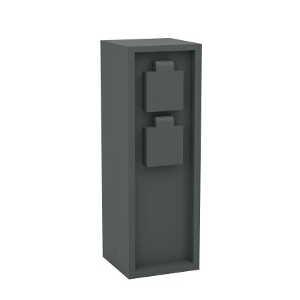 Eglo - Colonna porta-prese da esterno IP54 SCHUKO antracite