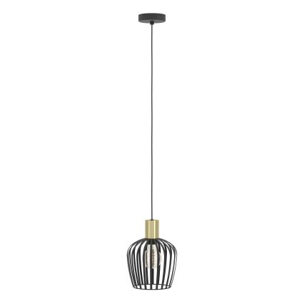 Eglo - Lampadario a sospensione con filo 1xE27/40W/230V nero/oro