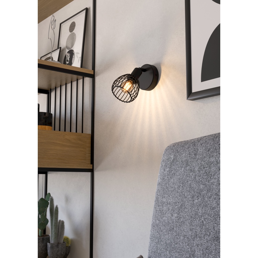 Eglo - Wandleuchte 1xE14/40W/230V schwarz