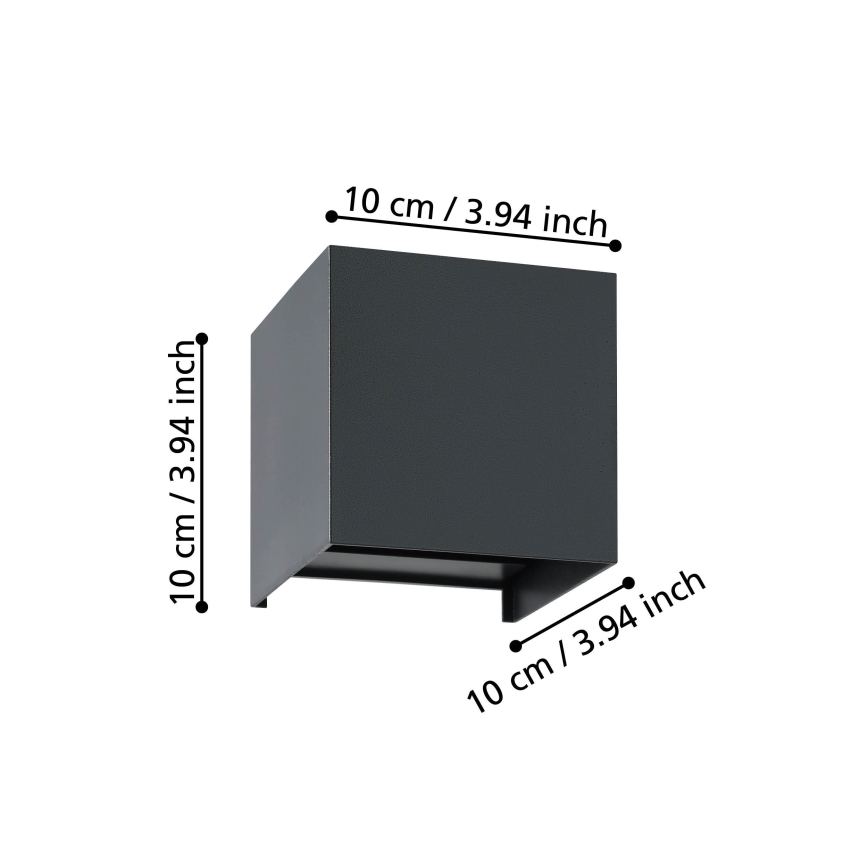 Eglo - Applique murale 2xLED/1,5W/230V 3000K noir