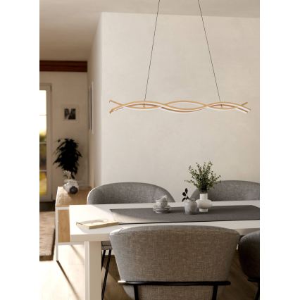 Eglo - LED-Pendelleuchte an Kabel LED/35W/230V goldfarben