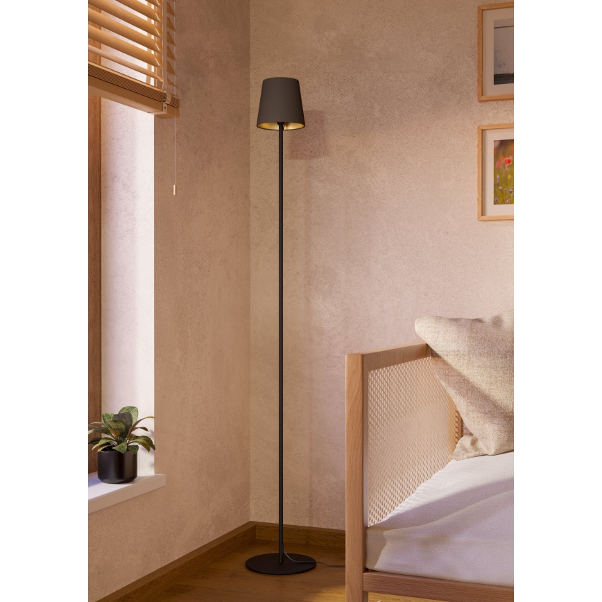 Eglo - Stehleuchte 1xE14/7,5W/230V schwarz/braun