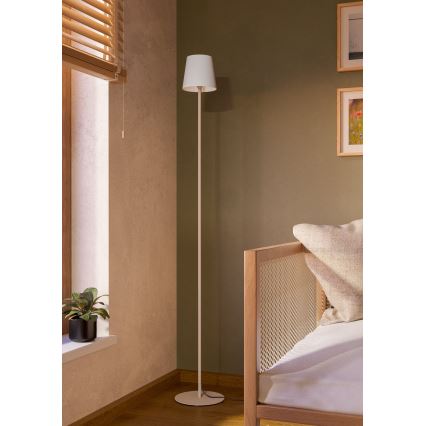 Eglo - Lampada da terra 1xE14/7,5W/230V crema/bianca