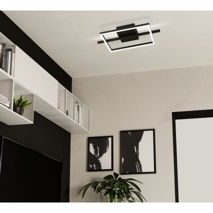 Eglo - Dimmbare LED-RGBW-Deckenleuchte LED/17W/230V 2700-6500K schwarz + Fernbedienung
