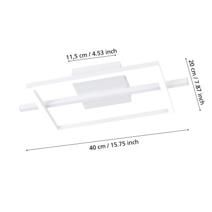 Eglo - Dimmbare LED-RGBW-Deckenleuchte LED/17W/230V 2700-6500K weiß + Fernbedienung