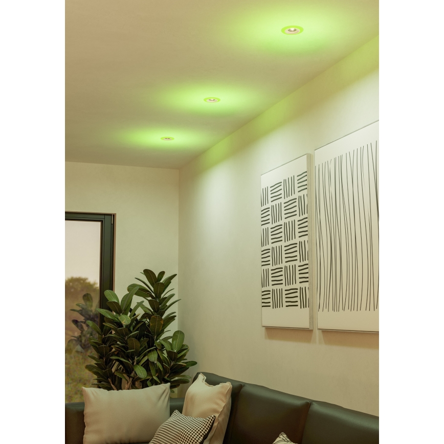 Eglo - SET 3xLED RGBW dimmbare Badezimmer-Einbauleuchten LED/3,8W/230V 2700-6500K IP44 + Fernbedienung