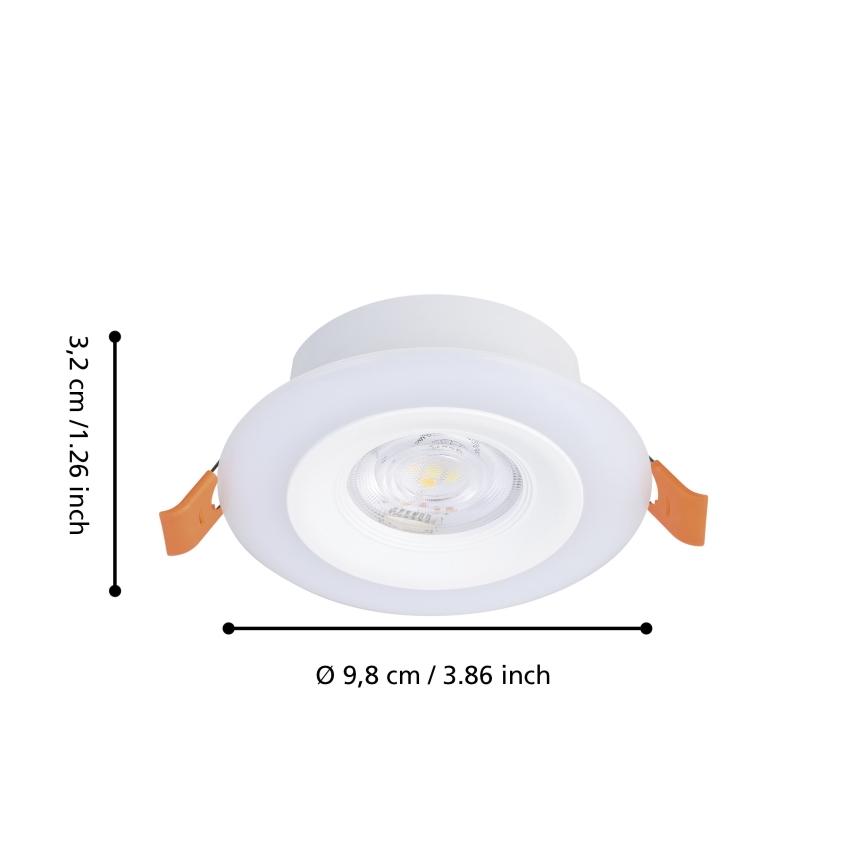 Eglo - SET 3xLED RGBW Lampada da incasso dimmerabile per bagni 3xLED/3,8W/230V 2700-6500K IP44 + telecomando