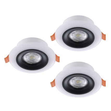 Eglo - LOT 3x Spot RGBW encastrable salle de bain à intensité variable 3xLED/3,8W/230V 2700-6500K IP44 + télécommande