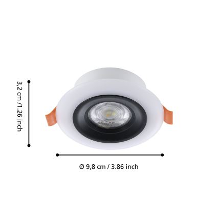 Eglo - LOT 3x Spot RGBW encastrable salle de bain à intensité variable 3xLED/3,8W/230V 2700-6500K IP44 + télécommande