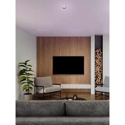 Eglo - Lot de 3 spots encastrables LED RGBW dimmables pour salle de bains LED/3,8 W/230 V/2700–6500 K/IP44 + télécommande