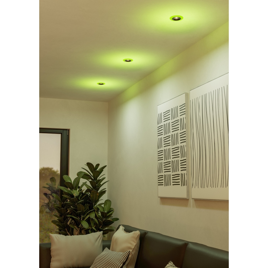 Eglo - SET 3x LED RGBW Lampada da incasso dimmerabile per bagni 3xLED/3,8W/230V 2700-6500K IP44 + telecomando