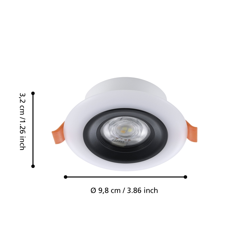 Eglo - SET 3x LED RGBW Lampada da incasso dimmerabile per bagni 3xLED/3,8W/230V 2700-6500K IP44 + telecomando