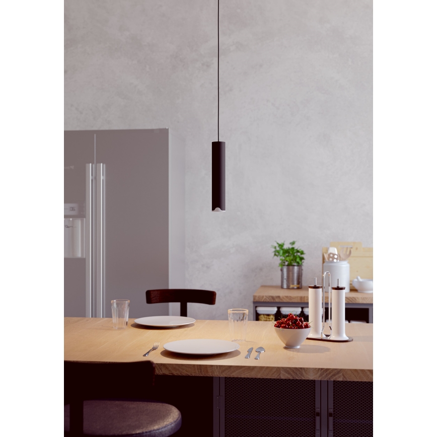 Eglo - Suspension filaire RGBW à intensité variable LED/3,7W/230V 2700-6500K noir