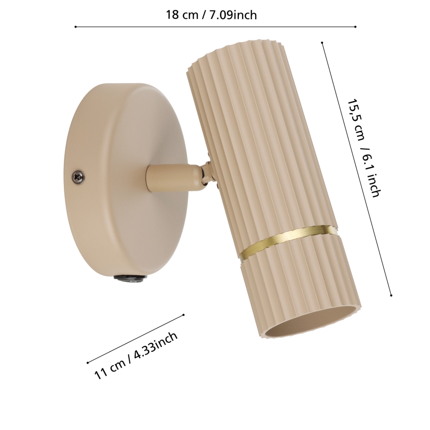 Eglo - Applique a LED 1xGU10/5W/230V 3000K beige
