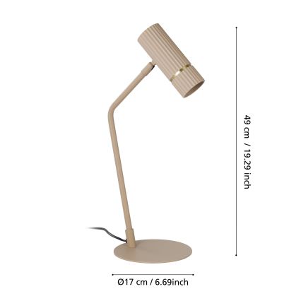 Eglo - Lampe de table LED 1xGU10/5W/230V 3000K beige