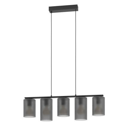 Eglo - Hängeleuchte COLOMERA 5xE27/40W/230V grau