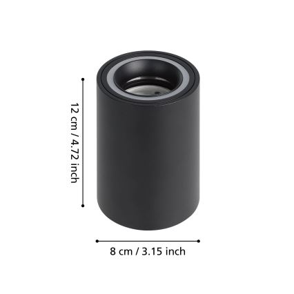Eglo - LED RGBW Faretto dimmerabile LED/4,9W/230V 2700-6500K nero