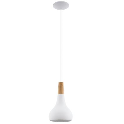 Eglo - Lampadario a sospensione con filo 1xE27/60W/230V diametro 18 cm bianco