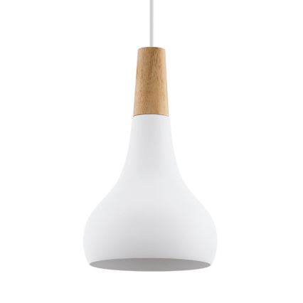 Eglo - Suspension sur câble 1xE27/60W/230V Ø 18 cm blanche