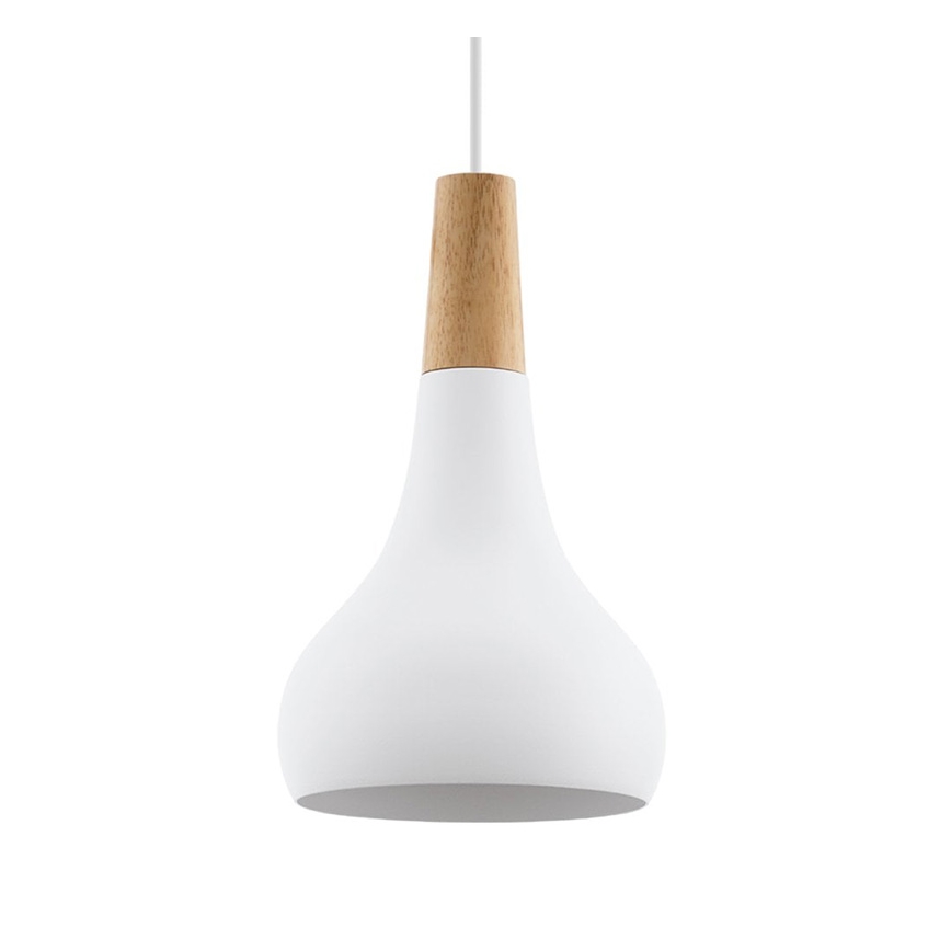 Eglo - Suspension sur câble 1xE27/60W/230V Ø 18 cm blanche