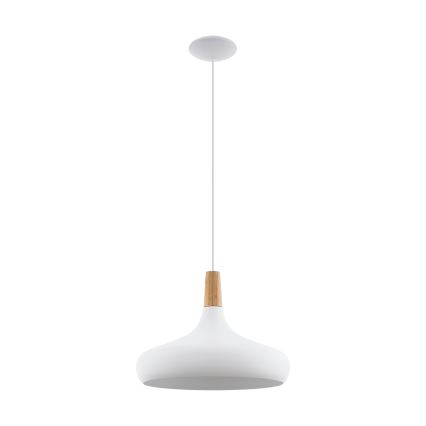 Eglo - Hängeleuchte 1xE27/40W/230V d 40 cm weiß