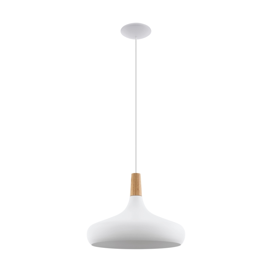 Eglo - Hängeleuchte an Kabel 1xE27/40W/230V Ø 40 cm, weiß