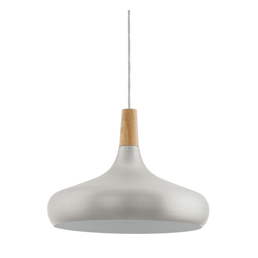 Eglo - Lampadario a sospensione su cavo 1xE27/40W/230V Ø 40 cm argento