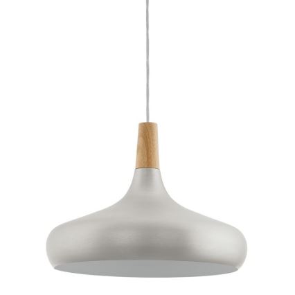 Eglo - Pendelleuchte mit Kabel 1xE27/40W/230V Ø 40 cm silber