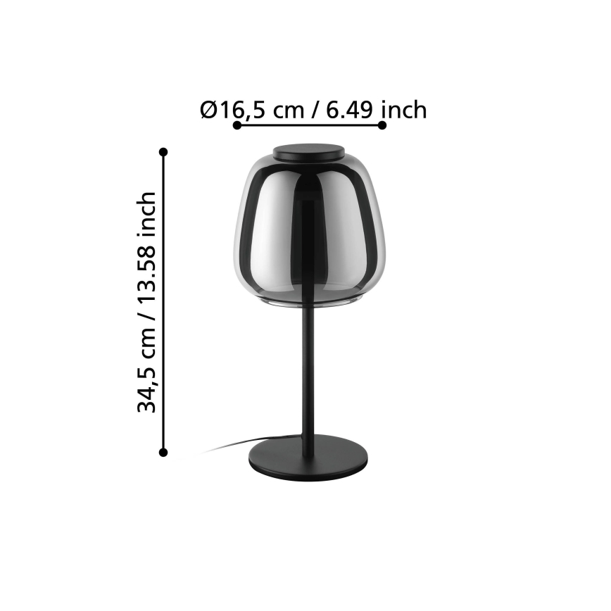 Eglo - Lampe de table dimmable LED RGBW LED/7,7W/230V 2700-6500K verre fumé
