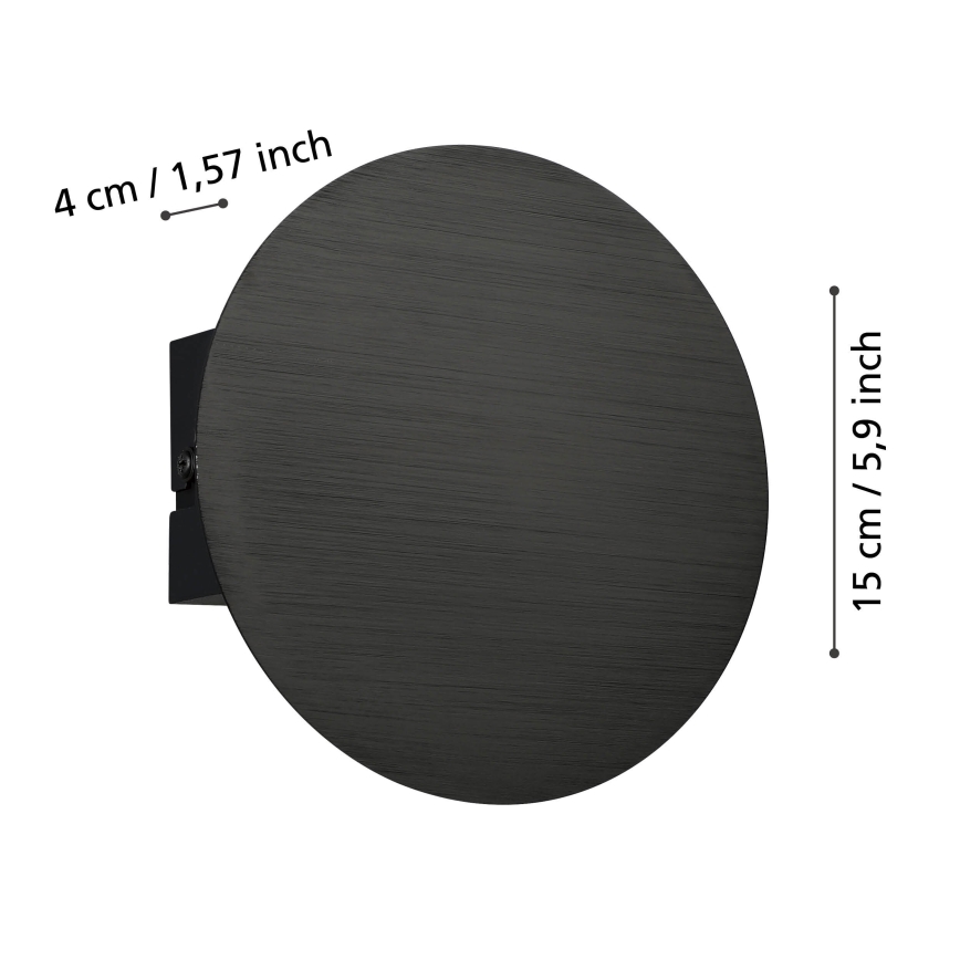 Eglo - Applique a LED LED/4W/230V 3000K nero