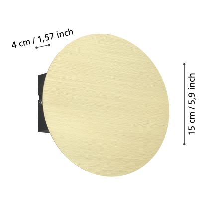 Eglo - LED-Wandleuchte LED/4W/230V 3000K golden