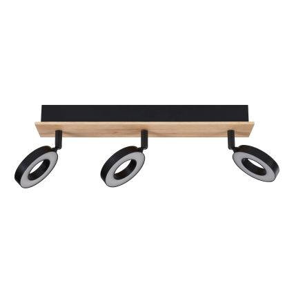Eglo - Spot LED 3xLED/4,2W/230V noir/marron