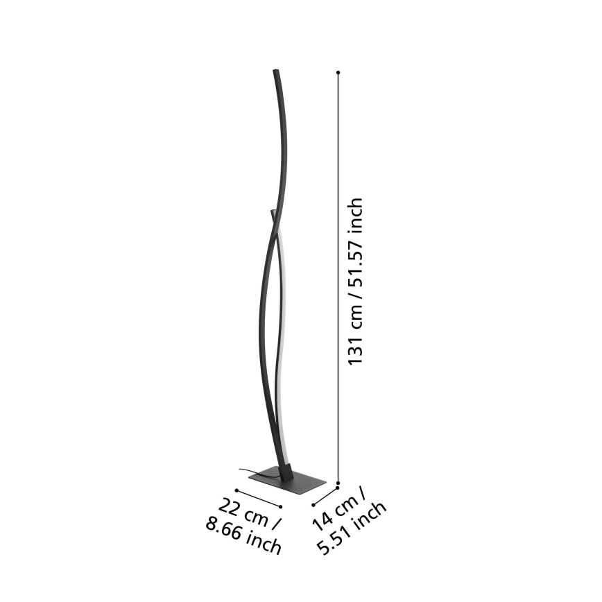 Eglo - Lampada LED da terra LED/20W/230V 4000K nero